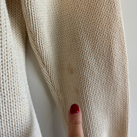 Vintage Ralph Lauren Polo Country cream American Flag knit crewneck sweater M - Picture 8 of 8